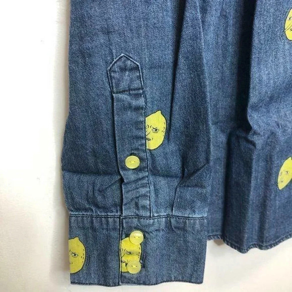 Adventure time Lemongrab denim shirt Welovefine mens XXL - Picture 3 of 9